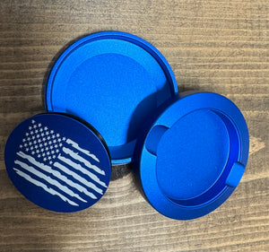 Zyn Nicotine Pouch Tin | Snus Tin | Engraved American Flag | Aluminum Nicotine Pouch Tin | Zyn Tin